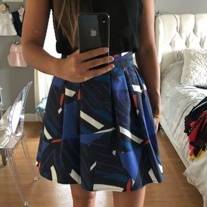 Blue Abstract Skirt